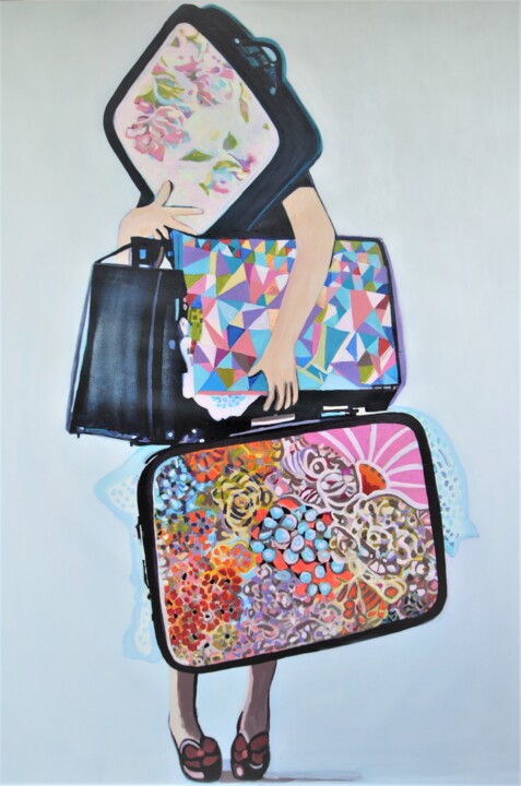 Traveler / 142 x 102 x 3 cm 绘画, 55.9x40.2 in