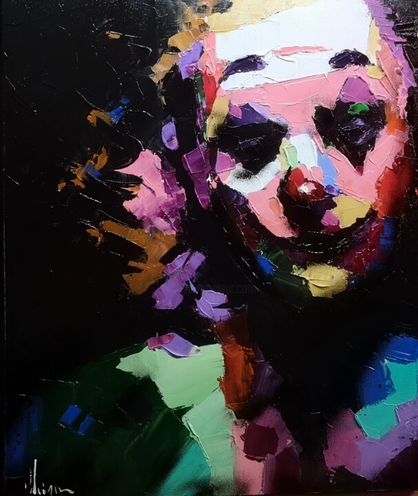 pensif joker 绘画, 21.7x18.1 in
