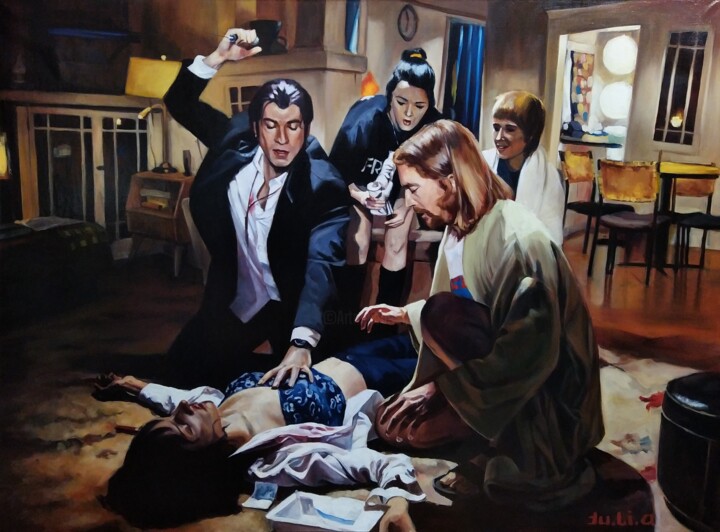 Pulp Fiction 绘画, 31.5x43.3 in