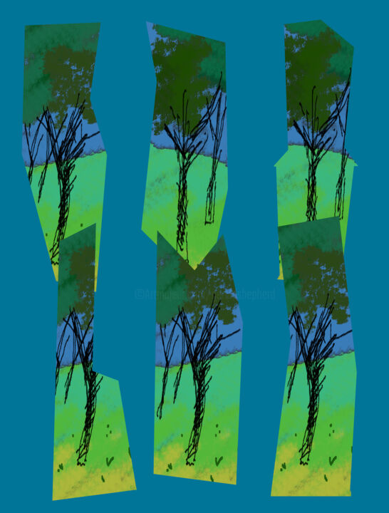 Digital Arts titled "Landscape Snippets" by Gerald Shepherd F.F.P.S., Original Artwork, Digital Painting