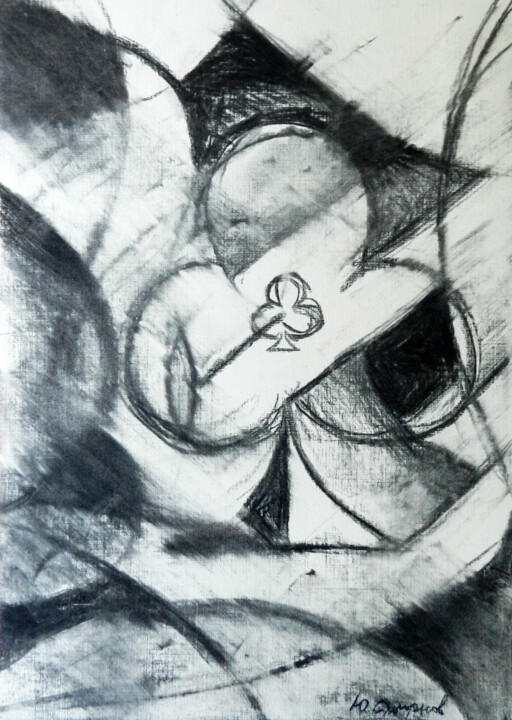 Clubs 图画, 16.5x11.8 in