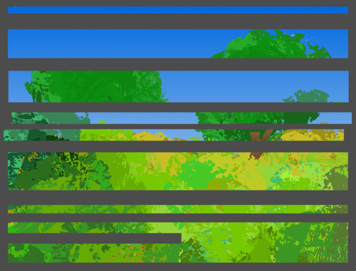 Digital Arts titled "Strip Collage" by Gerald Shepherd F.F.P.S., Original Artwork, Digital Painting