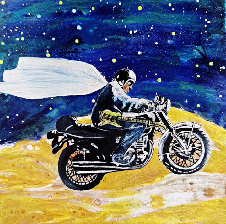 제목이 "Nomad -Bombino"인 미술작품 Dilameart로, 원작, 아크릴