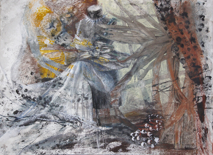Marriage is soon - original mix-media artwork 绘画, 23.6x31.5 in