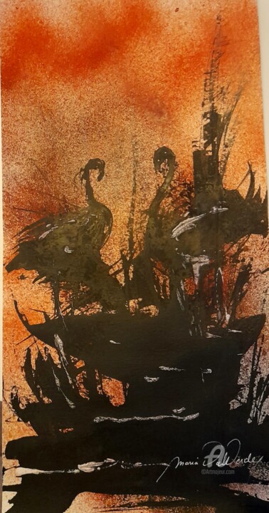 Conversation volatile 绘画, 19.7x11.8 in