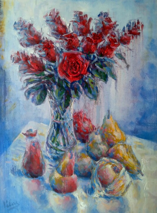 Still life with pears II 绘画, 24x18 in