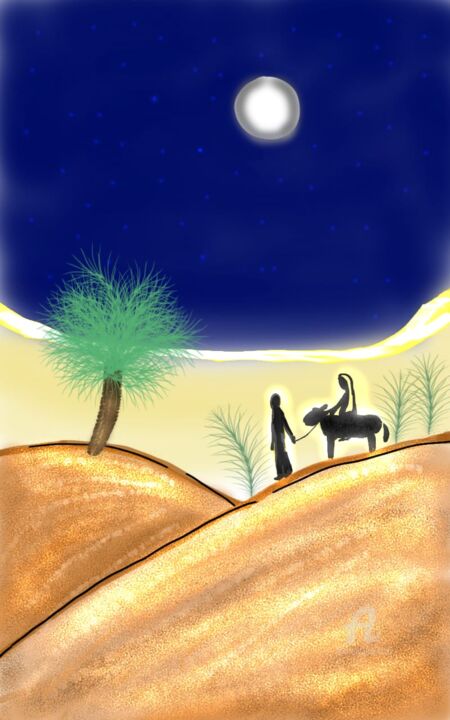 Digital Arts titled "The Golden Hope" by Miracle, Original Artwork, Digital Painting