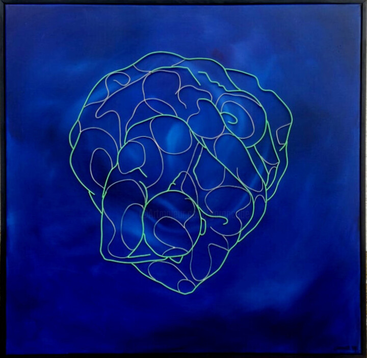 Enlacés 绘画, 27.6x27.6 in