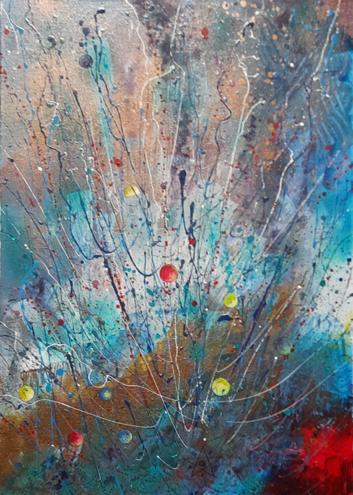 Painting titled "RADHA NACHEGI" by Dragos Bagia, Original Artwork, Oil