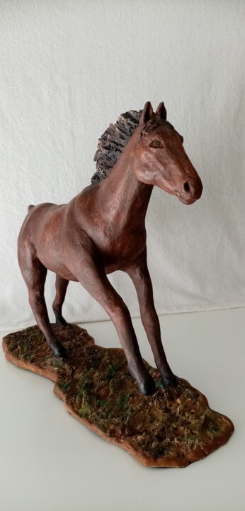 cheval totem 雕塑, 15x18.9 in