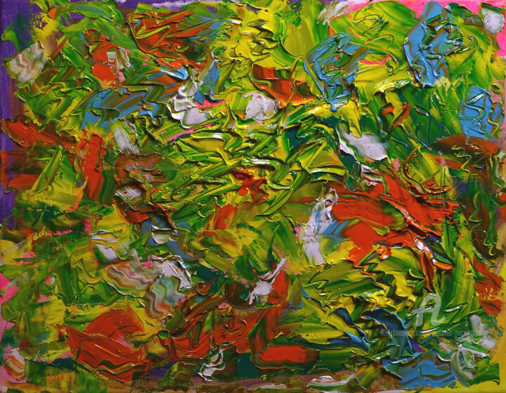Painting titled "The New Abstract Nu…" by Aurelio Nicolazzo, Original Artwork, Oil