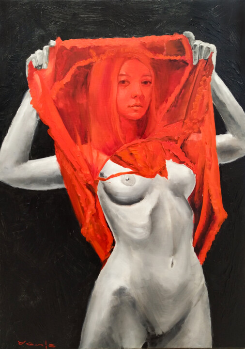 Red queen 绘画, 27.6x19.7 in