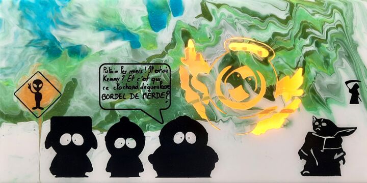 绘画 标题为“RIP KENNY” 由Joseph Ducrocq (MATLAB STUDIO), 原创艺术品, 丙烯