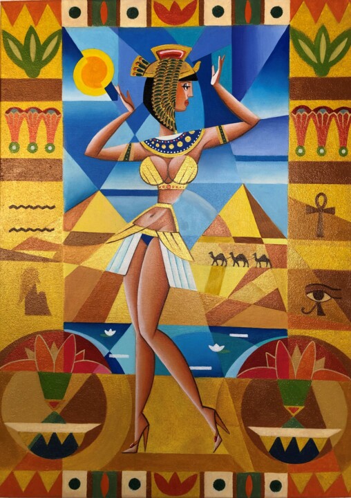 Walking alone 2500 BC 绘画, 27.6x19.7 in