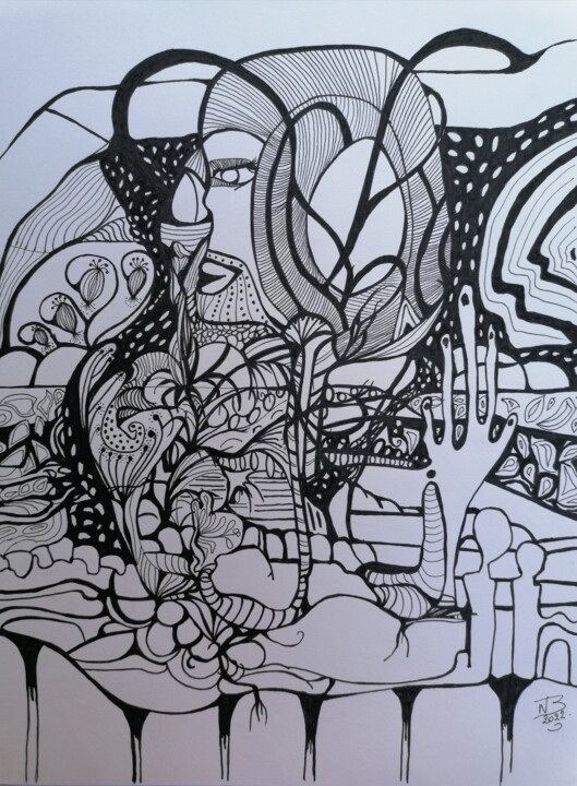 图画,  12.6x9.5 in 