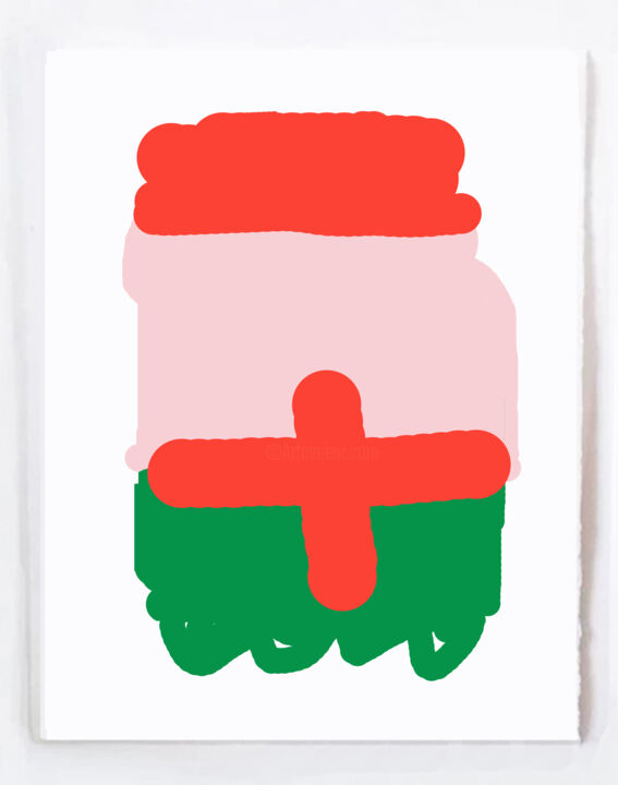 Sans titre, de vert, de rouge, et de rose 印花与版画, 39.4x27.6 in