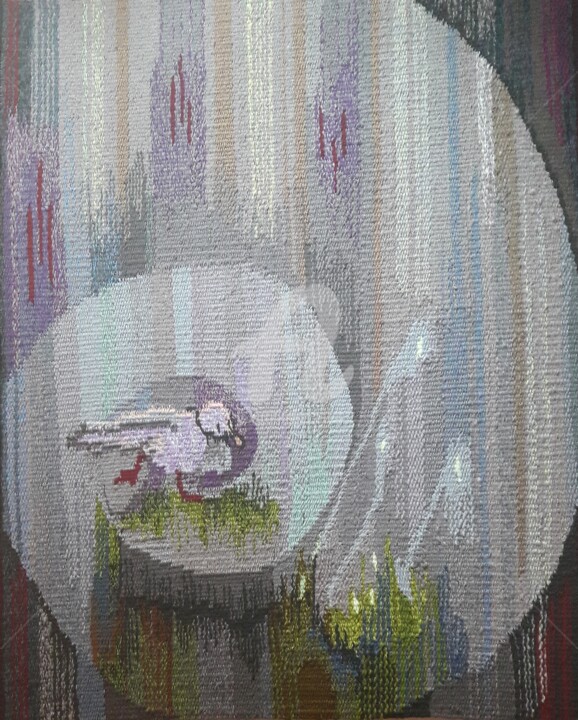 "Взгляд розовой чайки" 纺织艺术, 70.1x50.8 in