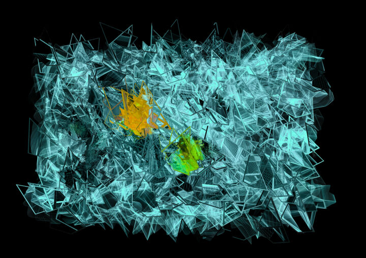 TABLEAU TRICOLORE DE VERRE 数字艺术