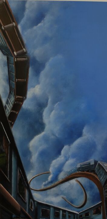Le train de 11h09 绘画, 31.9x15.9 in