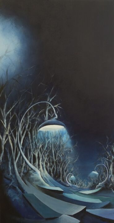 Sur le chemin du retour 绘画, 31.9x15.9 in