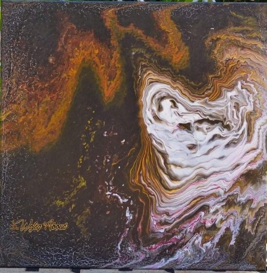 Painting titled "Wefaqaboud 19" by Wefag Ibrahim, Original Artwork, Acrylic