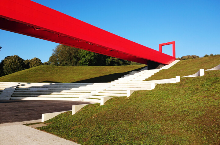 Photography titled "Red bridge side" by Pascal Carro (ORAK), Original Artwork, Non Manipulated Photography