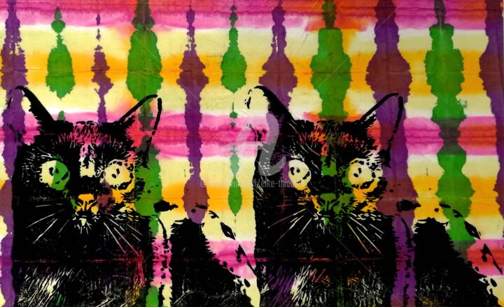 Cats (Chats) 印花与版画, 9.5x15.4 in