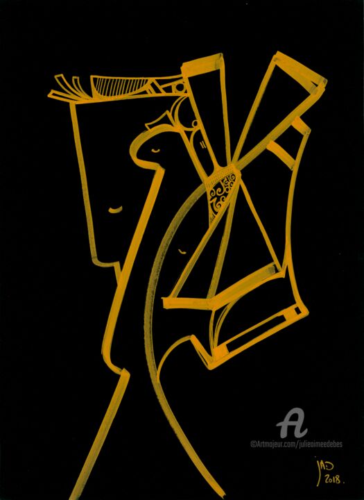 Le Pouvoir, OEUVRE ORIGINALE 绘画, 16.5x11.7 in
