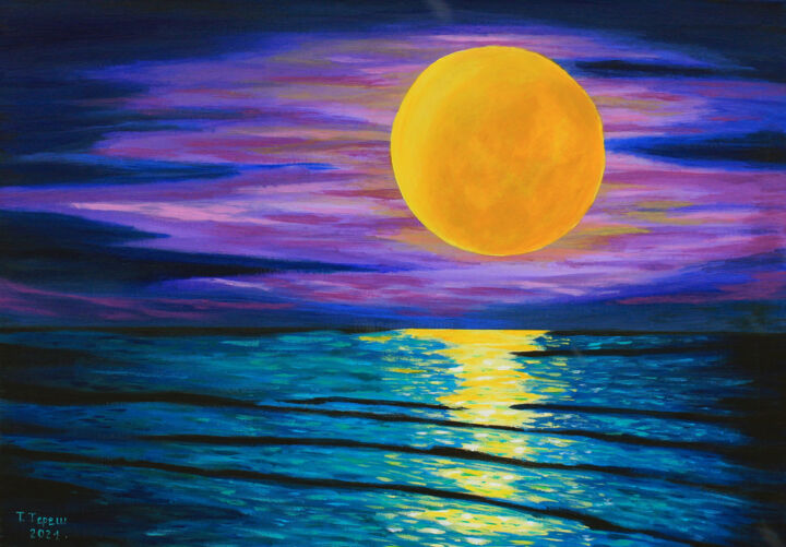 "A Moon Path" başlıklı Tablo Tetiana Teresh tarafından, Orijinal sanat, Akrilik