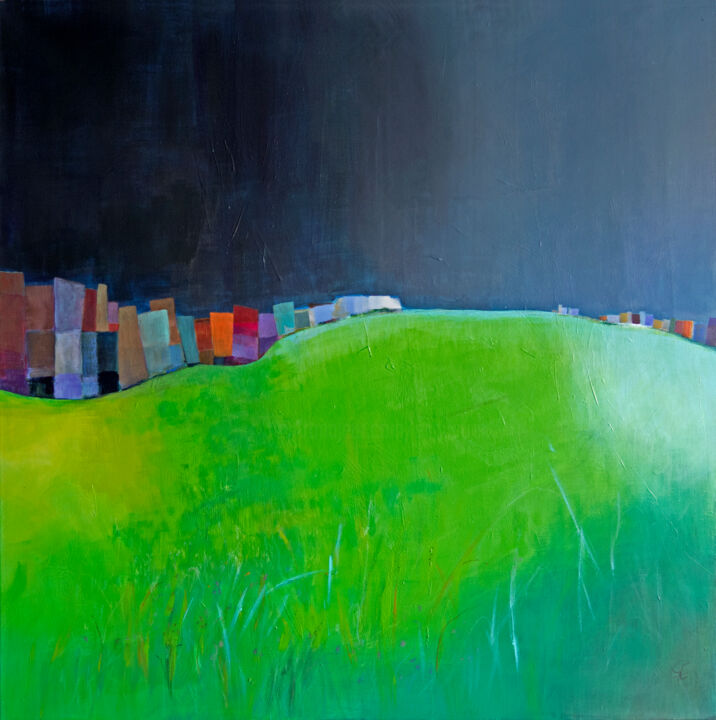 La colline après la pluie 绘画, 39.4x39.4 in