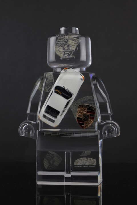 ROBOCLUSION PORSCHE 911 雕塑, 9.8x6.3 in