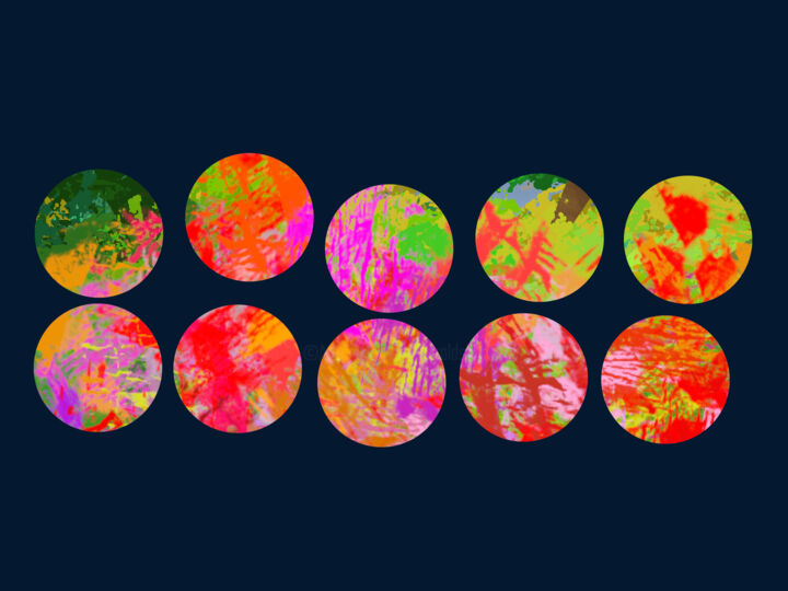 Digital Arts titled "Psychedelic Sequence" by Gerald Shepherd F.F.P.S., Original Artwork, Digital Painting