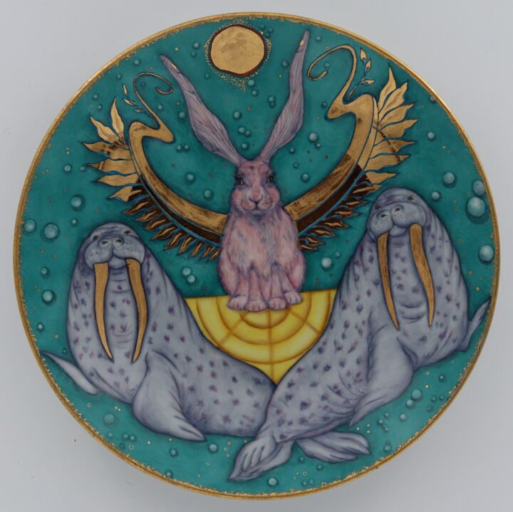 Sleep (Pink Rabbit) 雕塑, 7.8x7.8 in