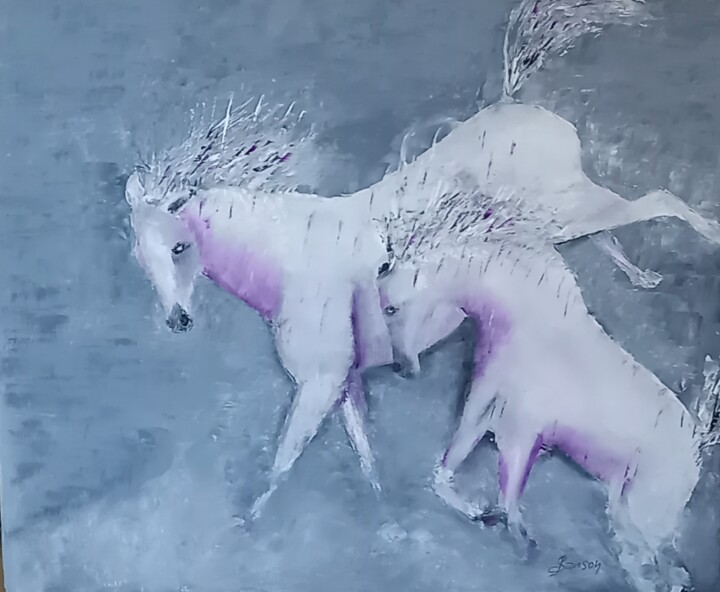 288 Ludique Horse 绘画, 19.7x23.6 in