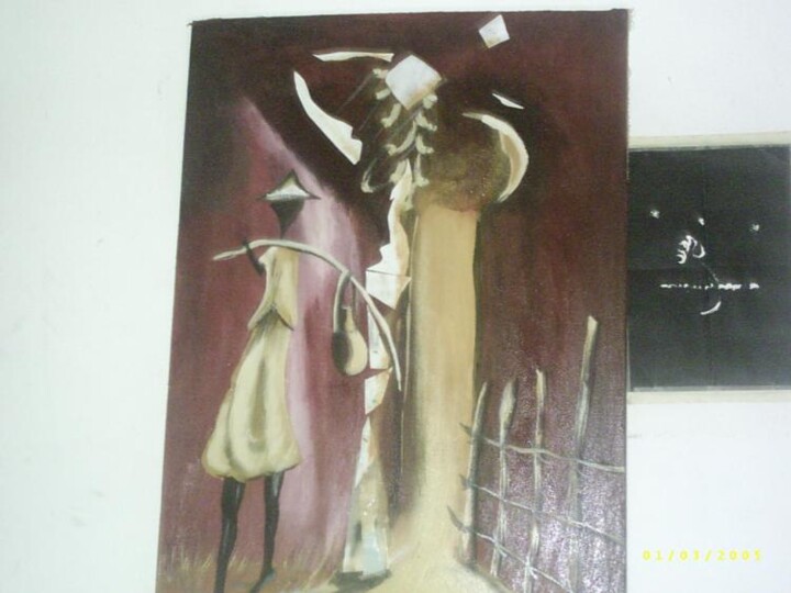 Painting titled "Array" by Boubacar Sow, Original Artwork