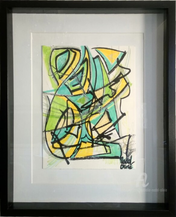 COLLECTION STREETART "YELLOW SKETCH"n°2 绘画, 12.6x9.5 in