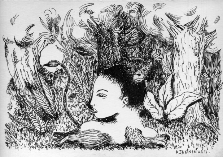 Pleine Lune 图画, 5.9x8.3 in