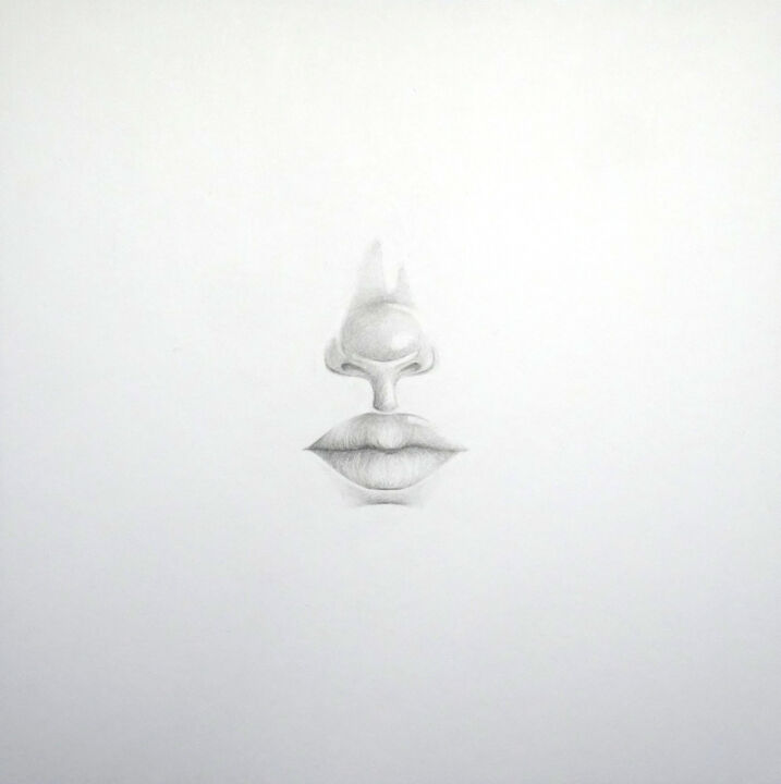 Drawing titled "Démasqué.e.s" by Nef, Original Artwork, Pencil