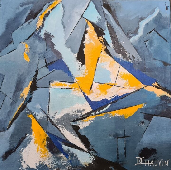 Peinture intitulée "Fracture" par Dominique Chauvin, Œuvre d'art originale, Acrylique Monté sur Châssis en bois