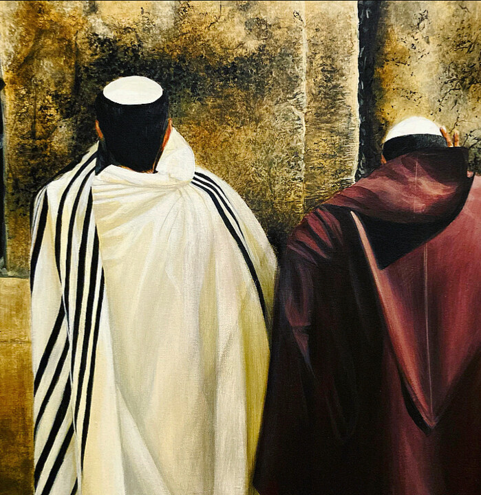 Jérusalem 绘画, 19.7x19.7 in