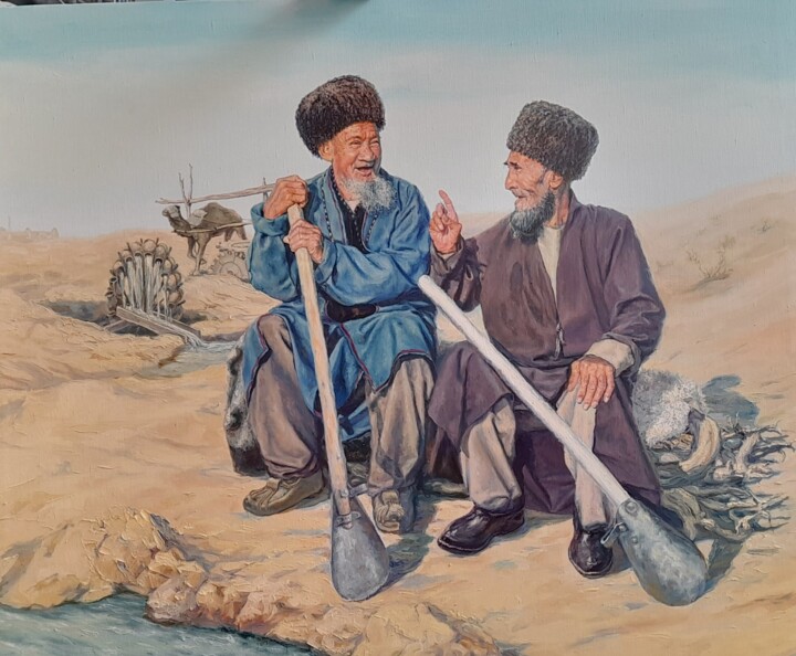 Беседа двух ходжа 绘画, 33.5x40.9 in
