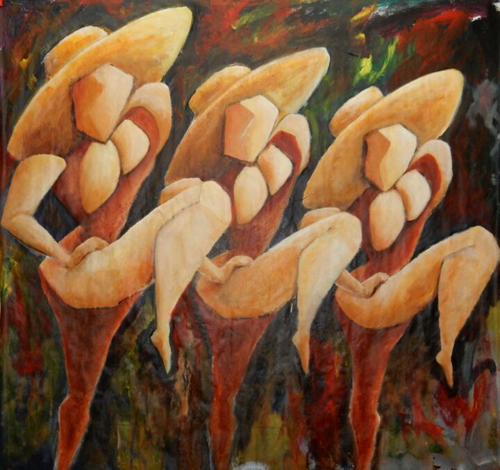 Bright Swing 绘画, 44.1x47.2 in