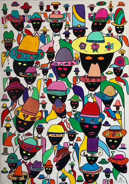 Hat time 绘画, 39.4x27.6 in