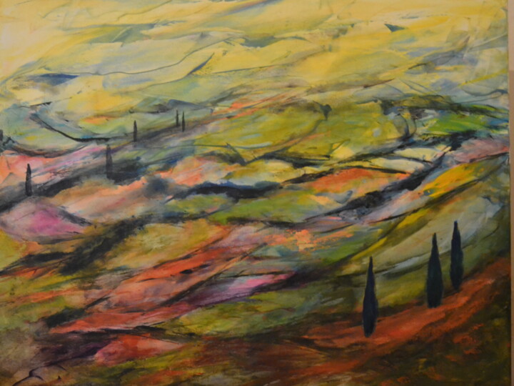 Turgoise Haze 绘画, 27.6x35.4 in
