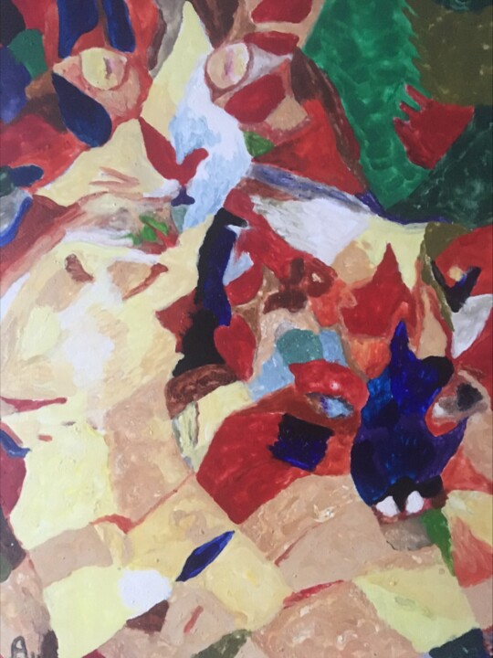 Les chats de la maison 绘画, 19.7x15.8 in