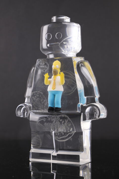 ROBOCLUSION HOMER 雕塑, 9.8x6.3 in