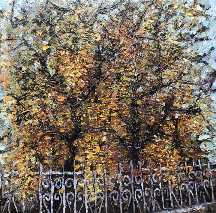 Autumn atmosphere Painting, 19.7x19.7 in