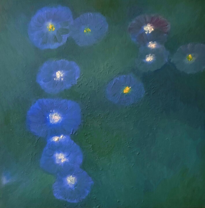 Peinture intitulée "Nyacin Vitamin B3" par Corinne Courlet, Œuvre d'art originale, Huile