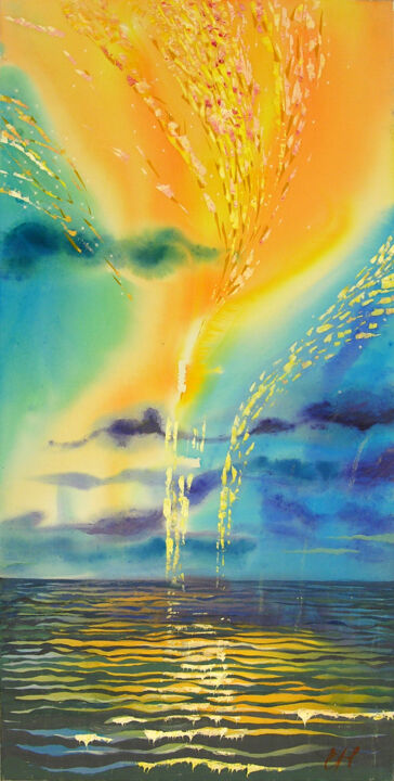 Painting titled "МУЗЫКА МОРЯ" by Vitaliy Yermolayev, Original Artwork, Acrylic