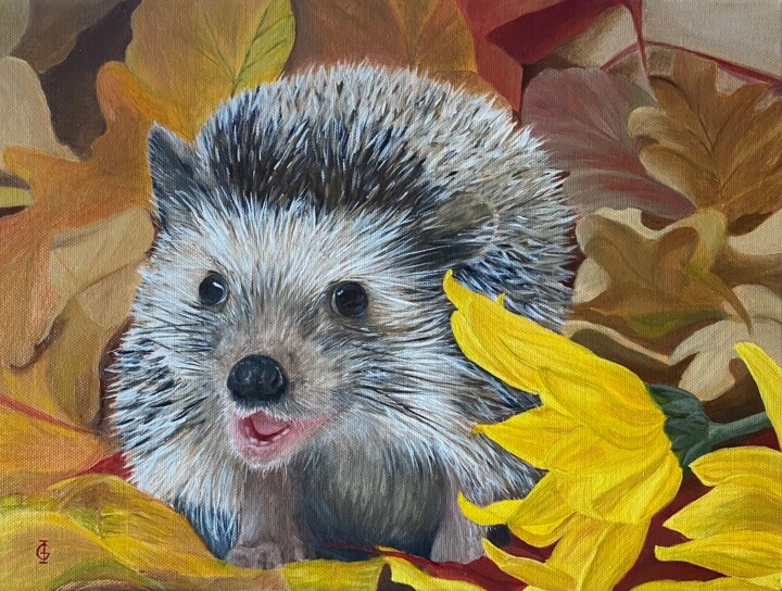 Autumn friend 绘画, 11.8x15.8 in